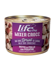Life Dog mixer crocc petto di pollo con fegatini 150 gr