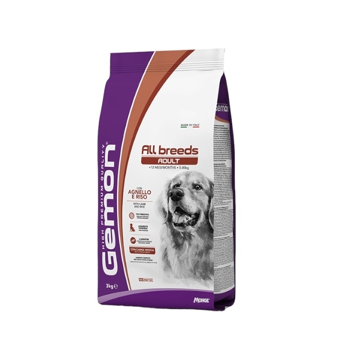 Gemon Dog All breeds Adult con Agnello e riso KG 3