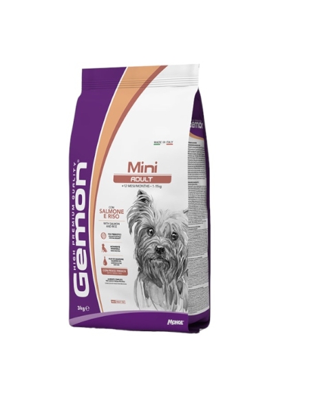 Gemon Dog Mini Adult con salmone e riso KG 3