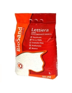 Lettiera BIOSAND super/agglomerante color Bianco LT 15