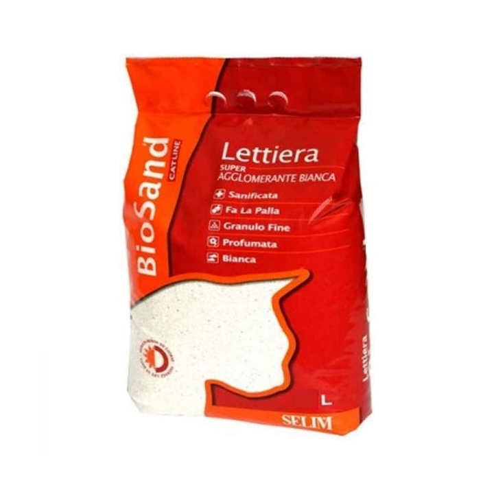 Lettiera BIOSAND super/agglomerante color Bianco LT 15