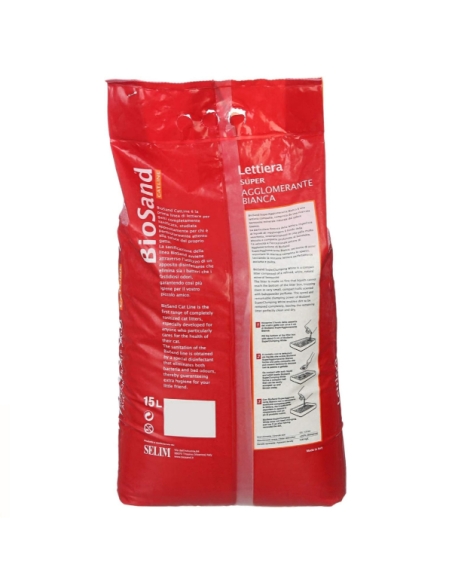 Lettiera BIOSAND super/agglomerante color Bianco LT 15