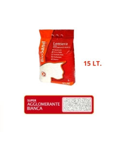 Lettiera BIOSAND super/agglomerante color Bianco LT 15