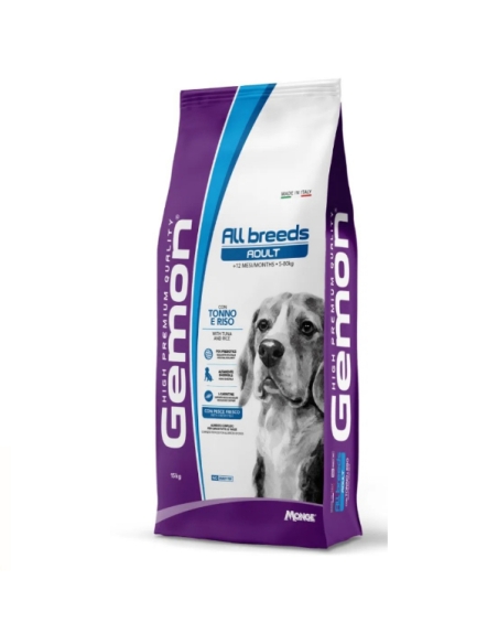 Gemon Dog All breeds Adult con Tonno e Riso KG 15