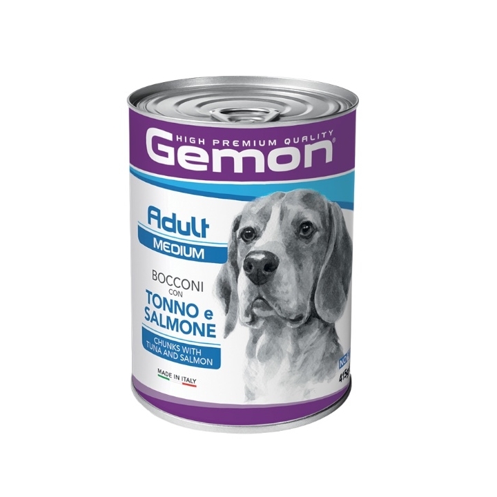Gemon dog bocconi Adult medium tonno e salmone 415 gr