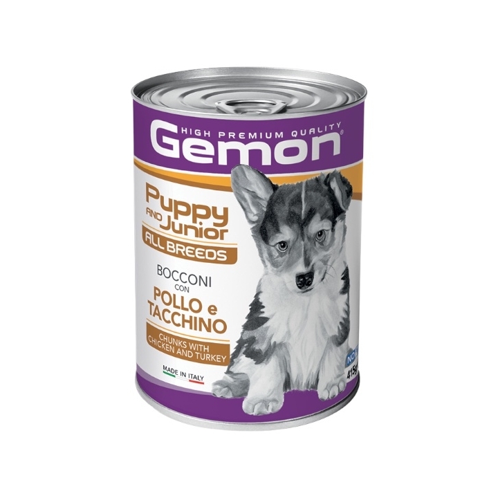 Gemon dog bocconi Puppy&Junior pollo e tacchino 415 gr