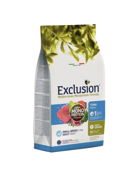 Exclusion Dog mediterraneo monoprotein Small breed Adult tonno KG 7