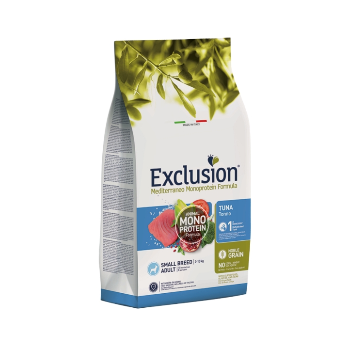 Exclusion Dog mediterraneo monoprotein Small breed Adult tonno KG 7