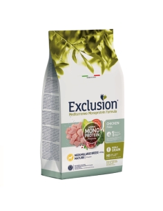 Exclusion Dog mediterraneo monoprotein Medium&Large Mature pollo KG 12