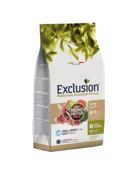 Exclusion Dog mediterraneo monoprotein Small breed Adult agnello KG 7