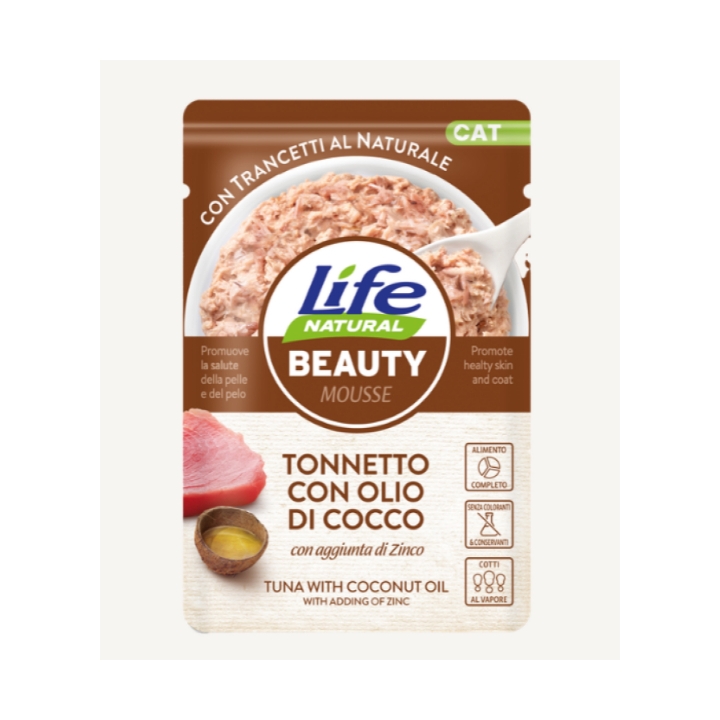Life Cat Busta Beauty Tonnetto con Olio di Cocco 70 gr