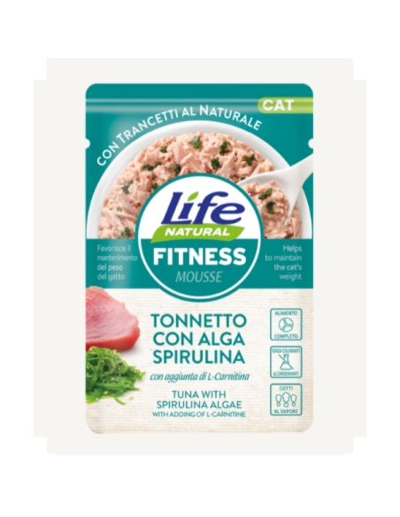 Life Cat Busta Fitness Tonnetto con Alga Spirulina 70 gr