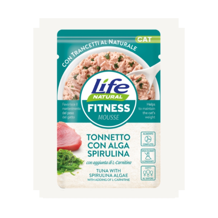 Life Cat Busta Fitness Tonnetto con Alga Spirulina 70 gr
