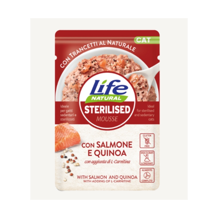Life Cat Busta Sterilised Salmone e Quinoa 70 gr