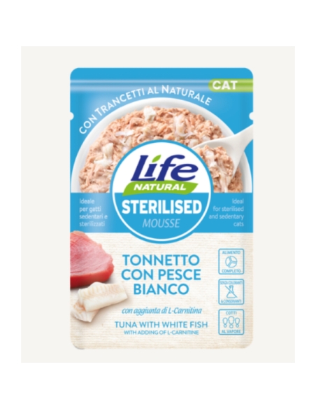 Life Cat Busta Sterilised Tonnetto e Pesce Bianco 70 gr