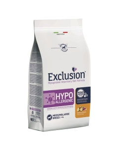 Exclusion Dog Hypoallergenic Medium&Large Adult anatra e patate KG 12