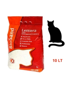 Lettiera BIOSAND super/agglomerante color Bianco LT 10