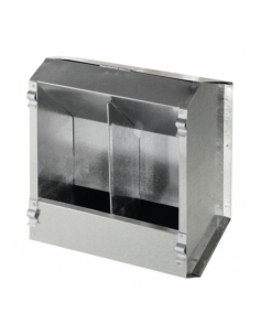 Mangiatoia zincata per conigli a due scompartimenti