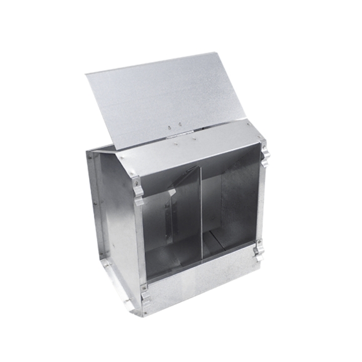 Mangiatoia zincata per conigli a due scompartimenti