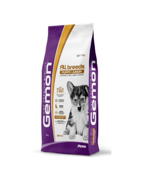 Gemon dog All breeds Puppy&Junior pollo e riso KG 15