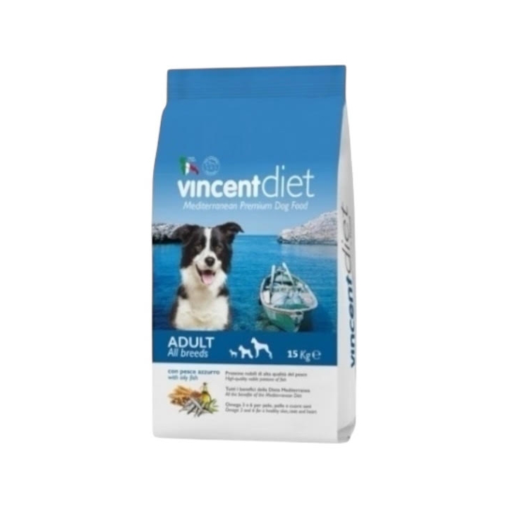 Vincent Diet Adult all breeds Pesce azzurro KG 15