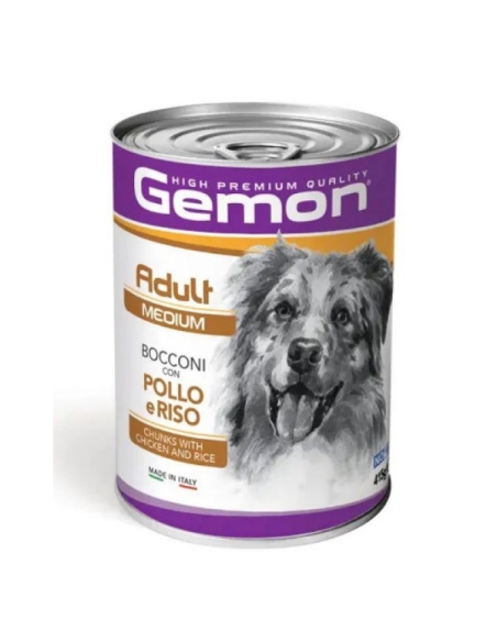 Gemon dog bocconi Adult medium pollo e riso 415 gr