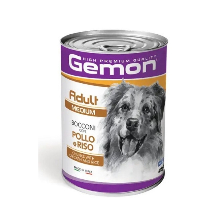 Gemon dog bocconi Adult medium pollo e riso 415 gr