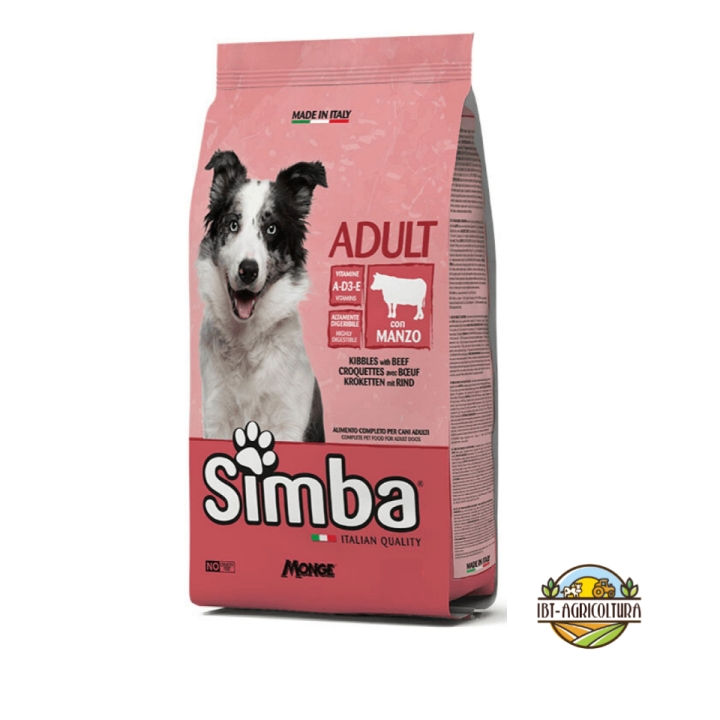 Monge Simba dog adult all breeds con manzo KG 20