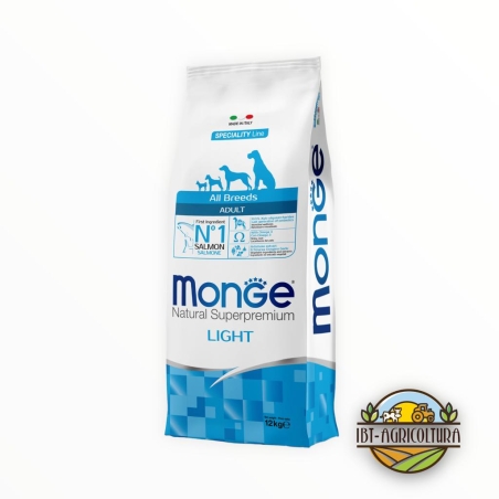Monge superpremium all breeds adult LIGHT salmone e riso KG 12