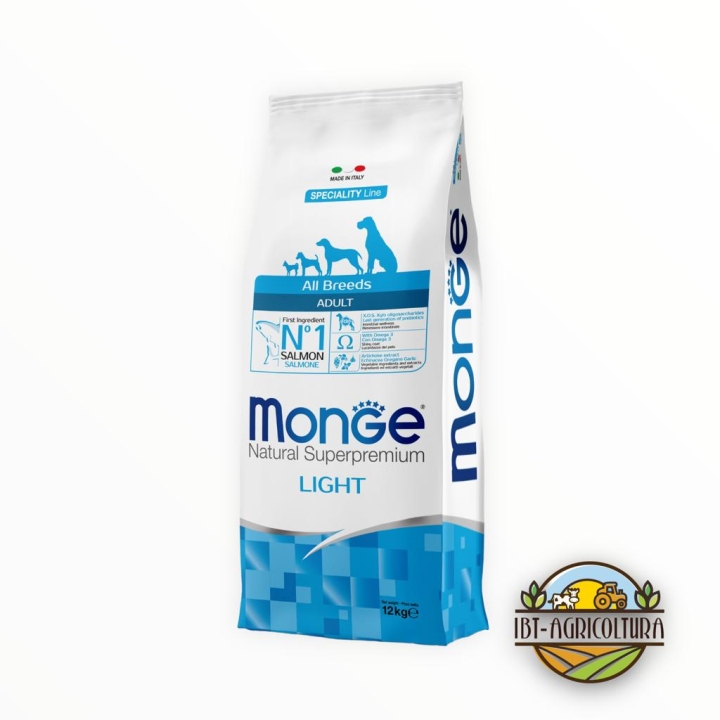 Monge superpremium all breeds adult LIGHT salmone e riso KG 12