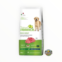 Natural trainer dog maxi adult con manzo e riso KG 12