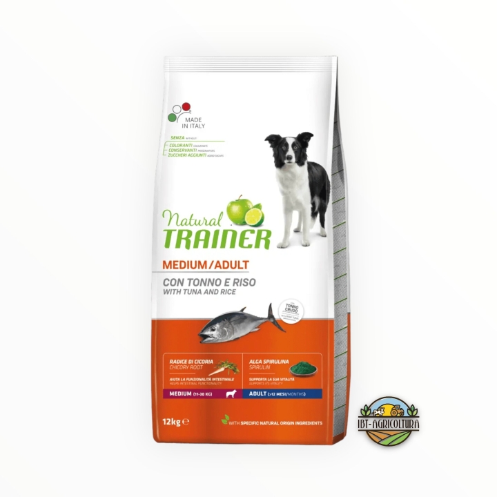 Natural trainer dog medium adult con tonno e riso KG 12