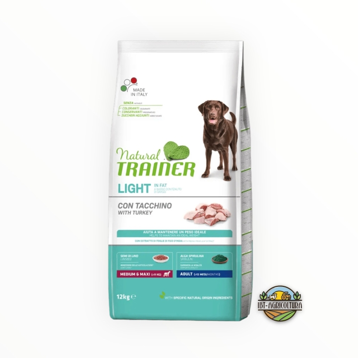 Natural trainer dog medium&maxi adult Light tacchino KG 12