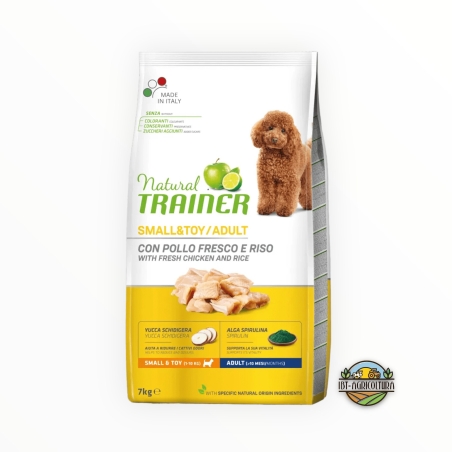 Natural trainer dog small&toy adult con pollo e riso KG 7