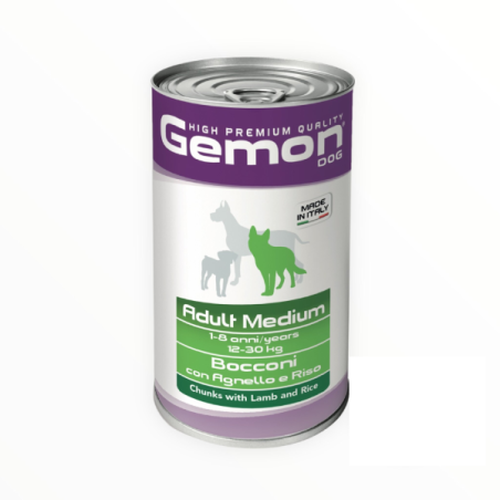 Gemon dog bocconi Adult medium agnello e riso 1250 gr