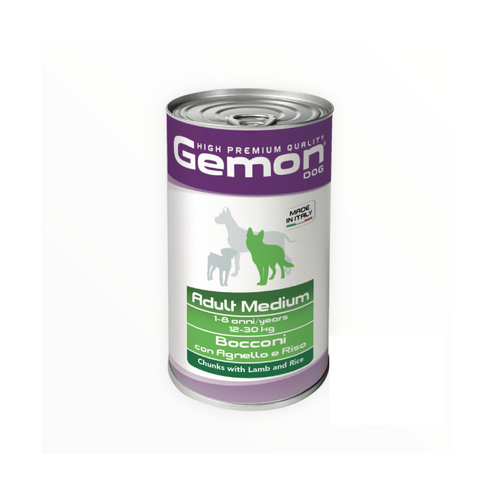 Gemon dog bocconi Adult medium agnello e riso 1250 gr