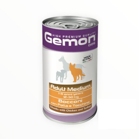Gemon dog bocconi Adult medium pollo e tacchino 1250 gr
