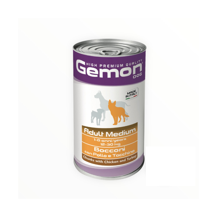 Gemon dog bocconi Adult medium pollo e tacchino 1250 gr