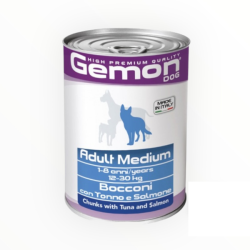 Gemon dog bocconi Adult medium tonno e salmone 415 gr