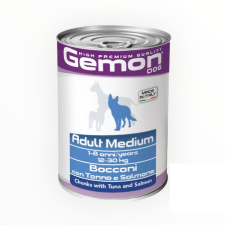 Gemon dog bocconi Adult medium tonno e salmone 415 gr