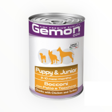 Gemon dog bocconi Puppy&Junior pollo e tacchino 415 gr