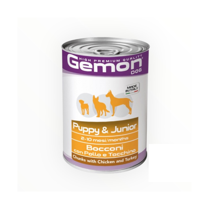 Gemon dog bocconi Puppy&Junior pollo e tacchino 415 gr