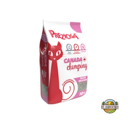 Lettiera preziosa canada clumping talco KG 10