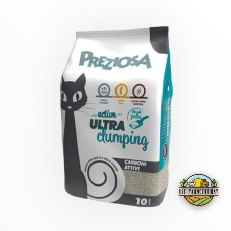 Lettiera preziosa ultra clumping carboni attivi LT 10