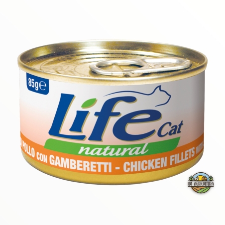 Life cat filetti di pollo con gamberetti  85 gr
