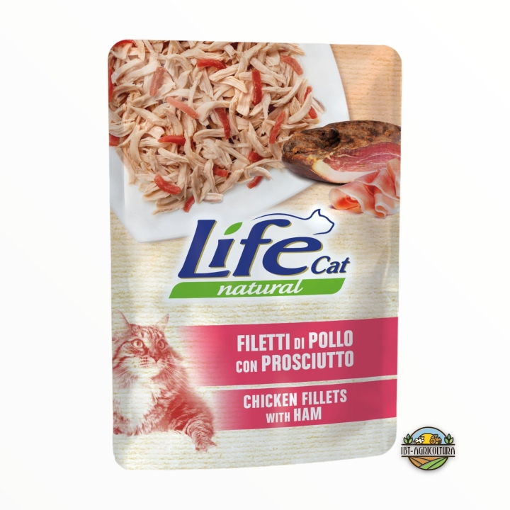 Life cat filetti di pollo con prosciutto 70 gr