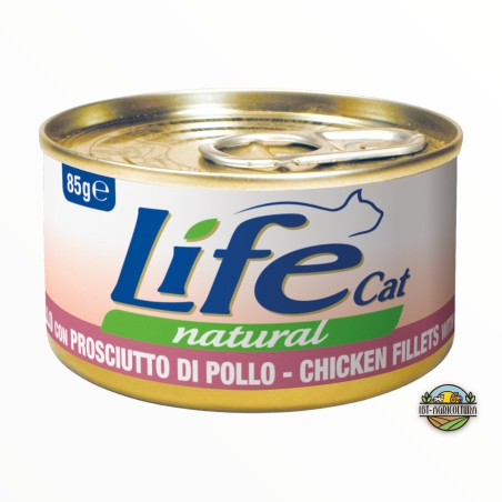 Life cat filetti di pollo con prosciutto 85 gr