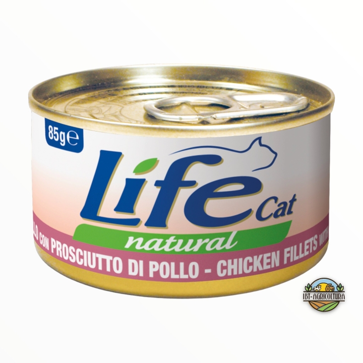 Life cat filetti di pollo con prosciutto 85 gr