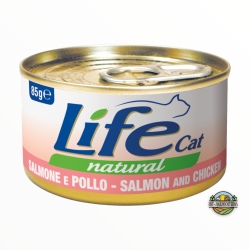 Life cat salmone e pollo 85 gr