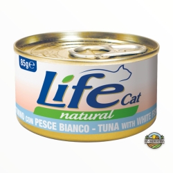 Life cat tonnetto con pesce bianco 85 gr